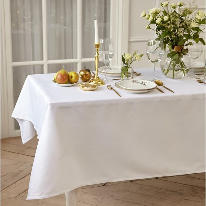 Скатерть «Этель» Lines, 150×110 ±3 см, белая, плотность 192 г/м², хлопок с ВГМО