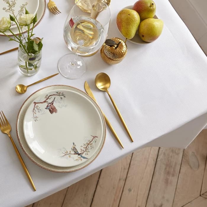 Скатерть «Этель» Lines, 150×110 ±3 см, белая, плотность 192 г/м², хлопок с ВГМО