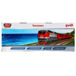 Модель «Тепловоз РЖД», 30 см, световые и звуковые эффекты, двери, 4 кнопки, инерция