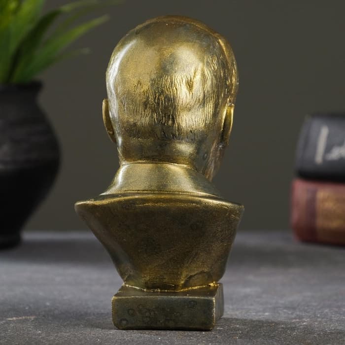 Бюст «Ленин В.И.», фигурка гипс, под латунь, 13×8×8 см