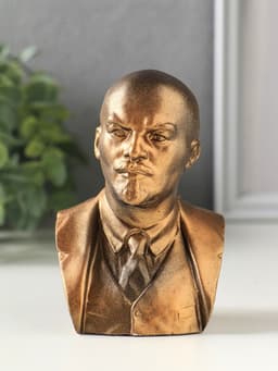 Бюст «Ленин В.И.», фигурка гипс, под латунь, 13×8×8 см