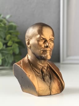 Бюст «Ленин В.И.», фигурка гипс, под латунь, 13×8×8 см
