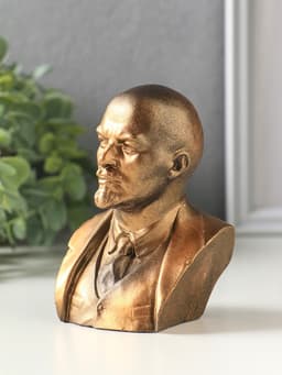 Бюст «Ленин В.И.», фигурка гипс, под латунь, 13×8×8 см
