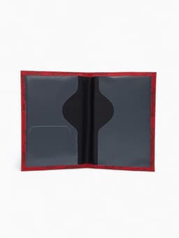 Обложка для паспорта, искусственная кожа, с тиснением, красная