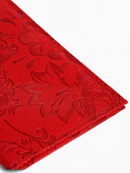 Обложка для паспорта, искусственная кожа, с тиснением, красная