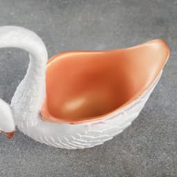 Подставка для мелочей «Лебедь», 18.5×9.5×17.5 см, белая