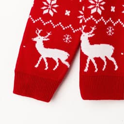 Джемпер детский новогодний вязаный KAFTAN: New Year, красный, размер 30 (98-104 см)