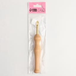 Игла для вышивания, для ковровой техники, d=5 мм, с нитевдевателем, цвет золотой