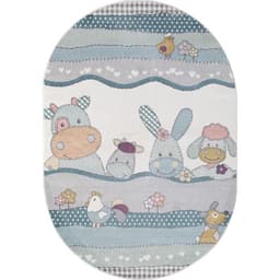 Ковёр овальный Merinos Sofit, размер 200×300 см, голубой