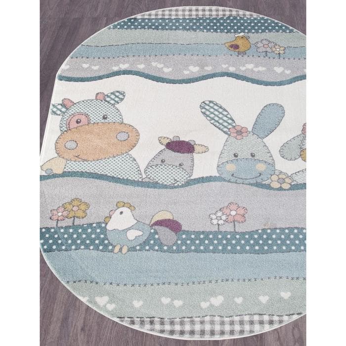 Ковёр овальный Merinos Sofit, размер 200×300 см, голубой