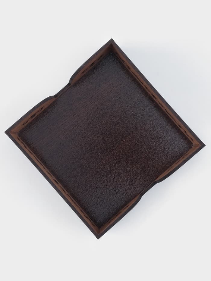 Салфетница Доляна «Мокко», 12.3×12.3 см, с салфетками, дерево, коричневая