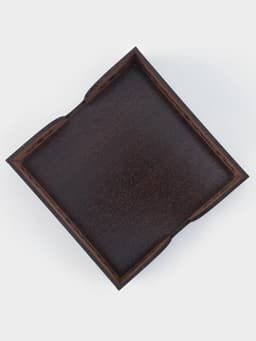 Салфетница Доляна «Мокко», 12.3×12.3 см, с салфетками, дерево, коричневая