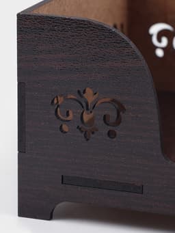 Салфетница Доляна «Мокко», 12.3×12.3 см, с салфетками, дерево, коричневая