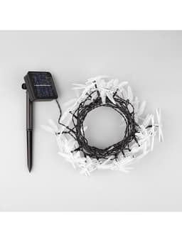 Гирлянда «Нить», 4.5 м, уличная, с насадками «Стрекоза», IP44, 30 LED, 2 режима, солнечная батарея, тёмная нить, свечение тёплое белое