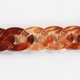 Цепочка для сумки, пластиковая, 17×23 мм, 120 см, коричневая
