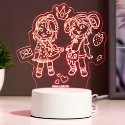 Светильник 3D RISALUX «Подружки», LED-ночник, RGB, от сети