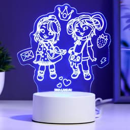 Светильник 3D RISALUX «Подружки», LED-ночник, RGB, от сети
