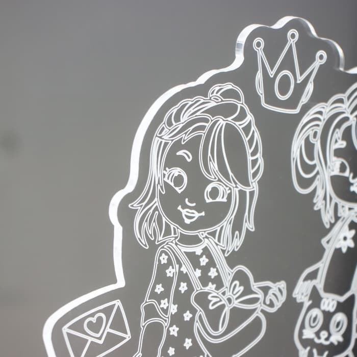 Светильник 3D RISALUX «Подружки», LED-ночник, RGB, от сети