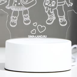 Светильник 3D RISALUX «Подружки», LED-ночник, RGB, от сети