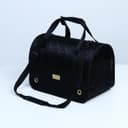 Сумка - переноска для животных «Люкс», 40×25×26 см, ПВХ, жаккард, чёрная