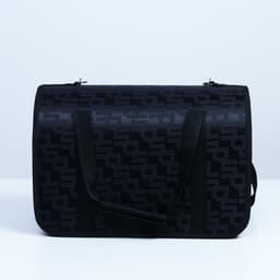 Сумка - переноска для животных «Люкс», 40×25×26 см, ПВХ, жаккард, чёрная