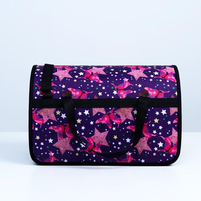 Сумка - переноска для животных с принтом, 40×25×26, цвет МИКС