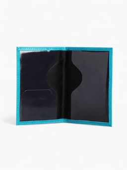 Обложка для паспорта, искусственная кожа, герб 3D, 9.5×0.3×13.5 см, бирюзовая