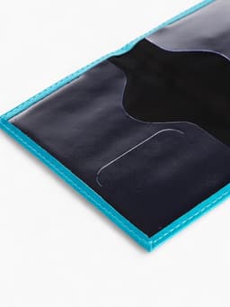 Обложка для паспорта, искусственная кожа, герб 3D, 9.5×0.3×13.5 см, бирюзовая