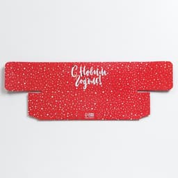 Коробка новогодняя для макарун «С Новым годом», 18×5.5×5.5 см