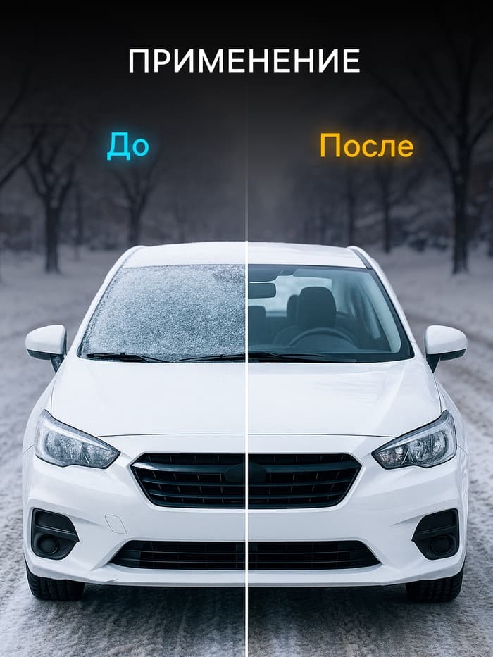 Очиститель стёкол зимний Grand Caratt Антилёд 3в1, спрей 100 мл