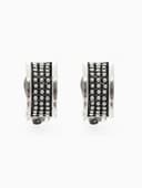 Клипсы для ушей QF «Грейс», шарики, цвет чернёное серебро