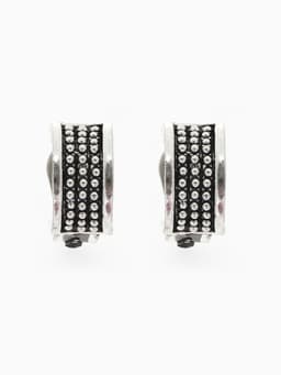 Клипсы для ушей QF «Грейс», шарики, цвет чернёное серебро