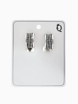 Клипсы для ушей QF «Грейс», шарики, цвет чернёное серебро