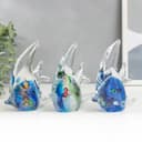 Фигурка стекло «Рыбка многоцветная», под муранское, 3×11×10 см, МИКС