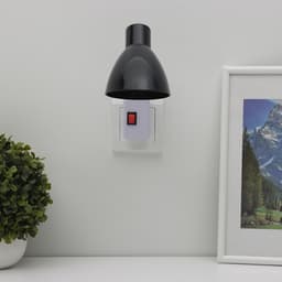 Бра в розетку «Классика» 1×10 Вт Е27 черный 10×14.5×25 см