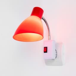Бра в розетку «Классика» 1×10 Вт Е27 красный 10×14.5×25 см