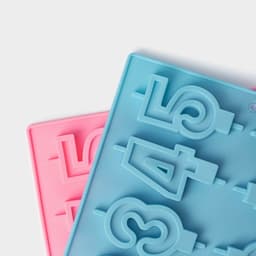 Форма для шоколада Доляна «Цифры», силикон, 26×21 см, 10 ячеек (7×4 см), МИКС