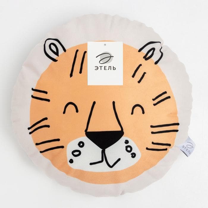 Подушка декоративная детская «Этель. Тигр», 40×40 см, велюр