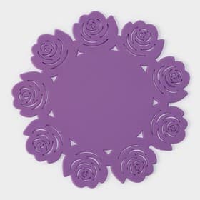 Подставка под горячее «Летний домик», d=19 см, фиолетовая