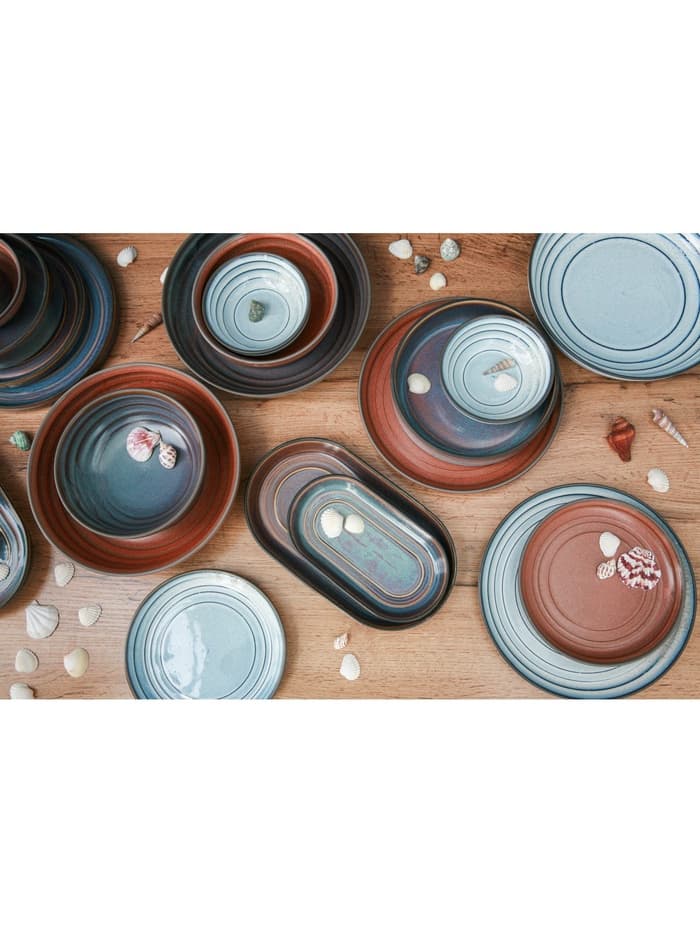 Салатник Magistro Garland, 500 мл, d=16 см, фарфор, синий, коричневый