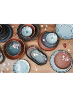 Салатник Magistro Garland, 500 мл, d=16 см, фарфор, синий, коричневый