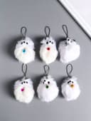 Брелок для ключей на подвеске «Пушистик. Чёрные ушки и ножки с бубенчиком»