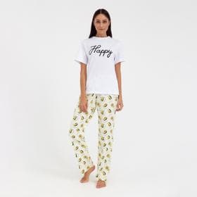 Брюки домашние женские KAFTAN Avocado, размер 40-42, белые