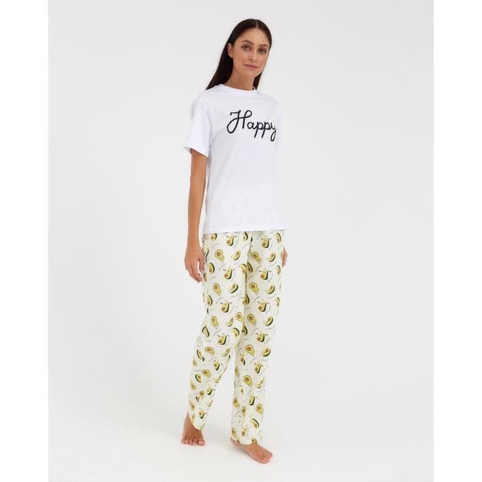 Брюки домашние женские KAFTAN Avocado, размер 48-50, белые