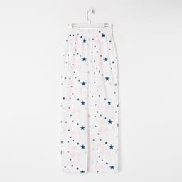 Брюки домашние женские KAFTAN Pink stars, размер 40-42, белые