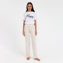 Брюки домашние женские KAFTAN Drops, размер 40-42, белые