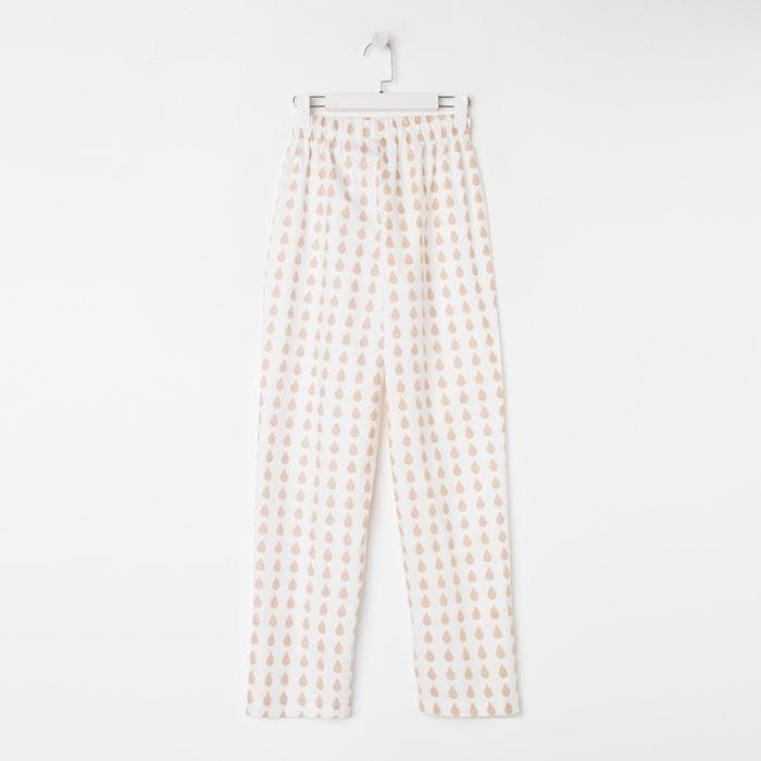 Брюки домашние женские KAFTAN Drops, размер 48-50, белые