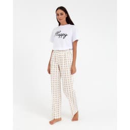 Брюки домашние женские KAFTAN Drops, размер 48-50, белые