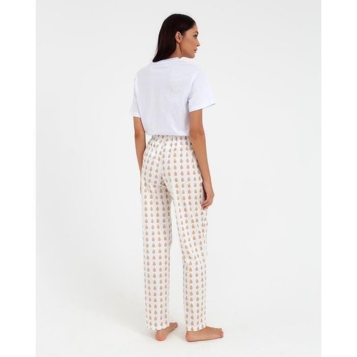 Брюки домашние женские KAFTAN Drops, размер 48-50, белые