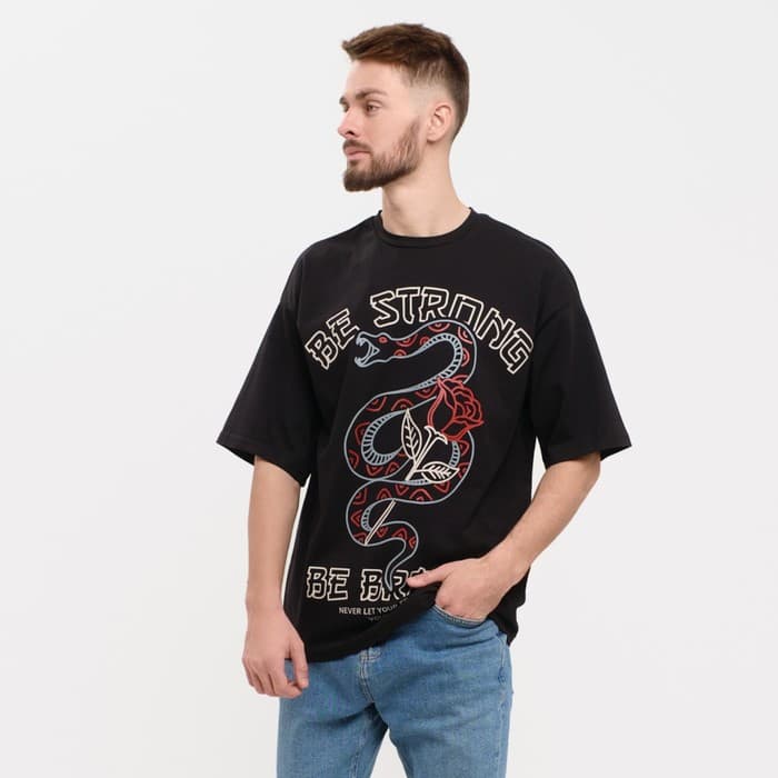 Футболка KAFTAN «Be strong», черный, р. 46